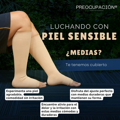 MEDIAS DE COMPRESIÓN DE CREMALLERA